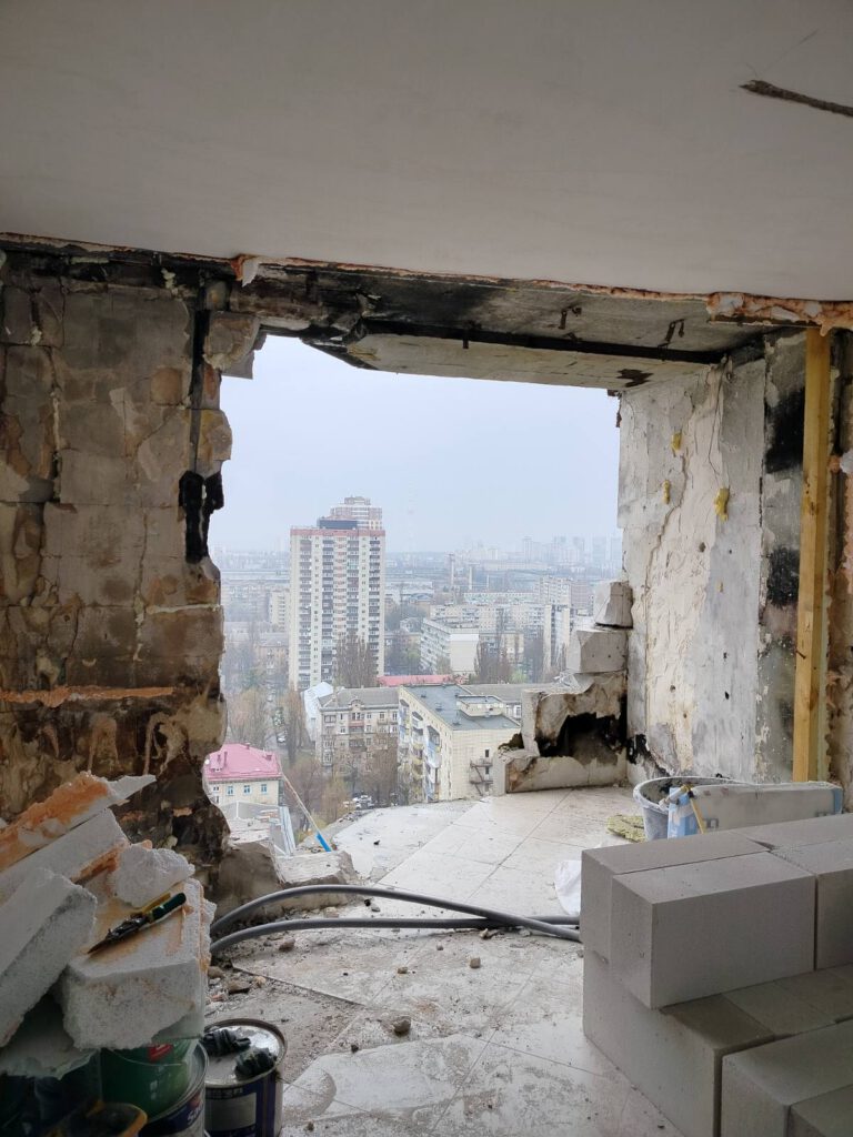 Ремонт після приліту шахеда